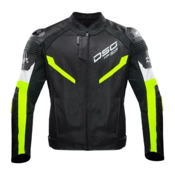 DSG Race Pro V2 Black Yellow Fluo Riding Jacket