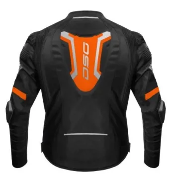 DSG Race Pro V2 Orange Fluo Black Riding Jacket 2