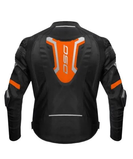DSG Race Pro V2 Orange Fluo Black Riding Jacket 2