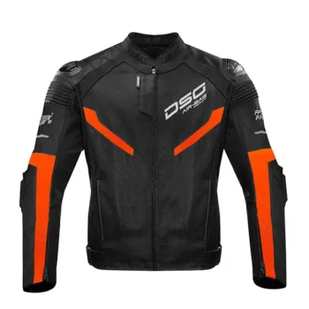 DSG Race Pro V2 Orange Fluo Black Riding Jacket