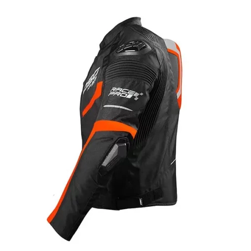 DSG Race Pro V2 Orange Fluo Black Riding Jacket 4