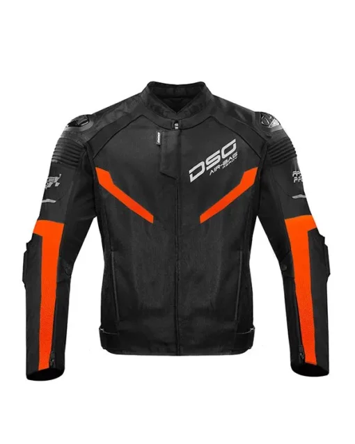 DSG Race Pro V2 Orange Fluo Black Riding Jacket