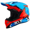 KYT Skyhawk Glowing Blue Orange Fluo Helmet 2