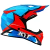 KYT Skyhawk Glowing Blue Orange Fluo Helmet 5