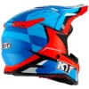 KYT Skyhawk Glowing Blue Orange Fluo Helmet 6