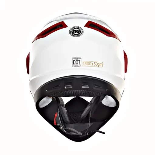 Royal Enfield Escapade White Red Full Face Helmet 3