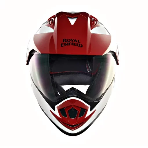 Royal Enfield Escapade White Red Full Face Helmet 5