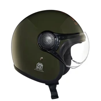 Royal Enfield Jet MLG Green Open Face Helmet 2