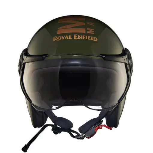 Royal Enfield Jet MLG Green Open Face Helmet 6