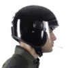 Royal Enfield MLG COPTER Gloss Black Face Long Visor Helmet 3