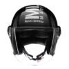 Royal Enfield MLG COPTER Gloss Black Face Long Visor Helmet 5