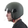 Royal Enfield MLG COPTER Matt Battle Green Face Long Visor Helmet 2