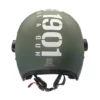 Royal Enfield MLG COPTER Matt Battle Green Face Long Visor Helmet 5