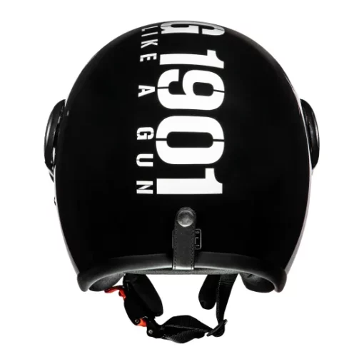 Royal Enfield MLG Jet Gloss Black Open Face Helmet 5