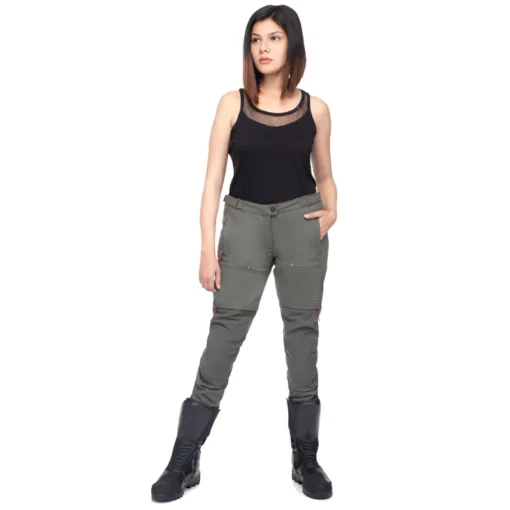 Royal Enfield Nubra Olive Women 4 Season Riding Pants 1