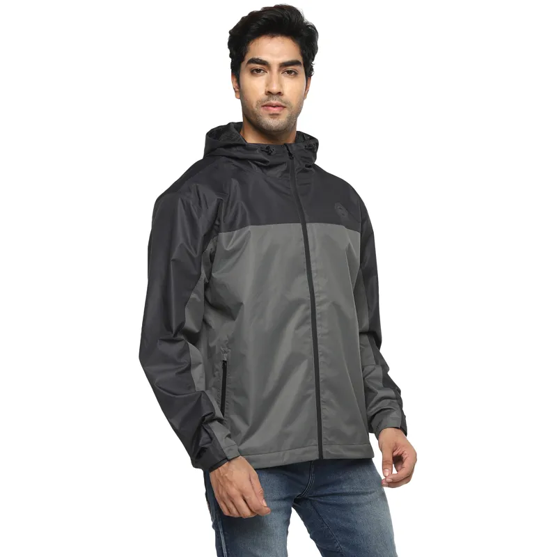 Royal Enfield Pondi Grey Black Rain Jacket | Buy online in India