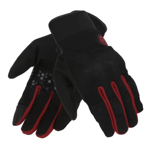 Royal Enfield Street Ace Red Black Riding Gloves 1