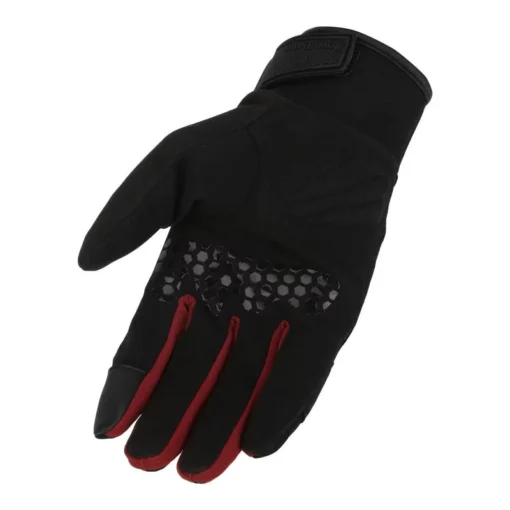 Royal Enfield Street Ace Red Black Riding Gloves 4