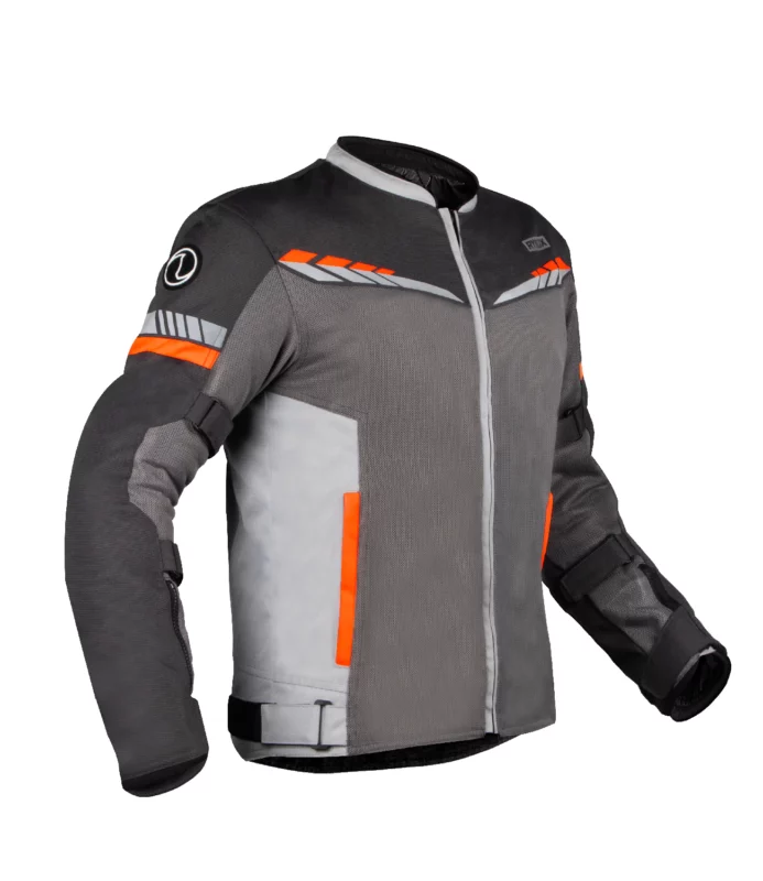 Rynox Air GT 4 Grey Hi Viz Orange Riding Jacket