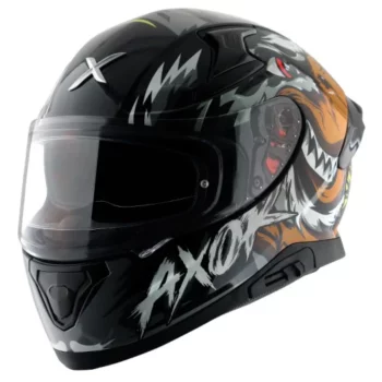 AXOR Apex Falcon Gloss Black Grey Helmet