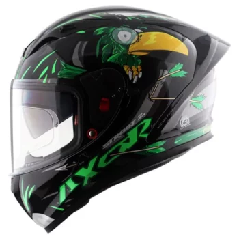 AXOR Street ZAZU Gloss Black Green Helmet 2