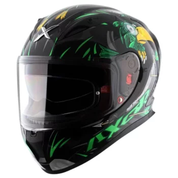 AXOR Street ZAZU Gloss Black Green Helmet