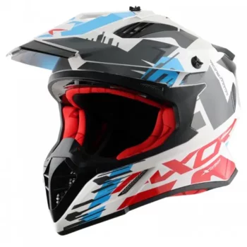 AXOR X CROSS X1 White Red Motocross Helmet 2