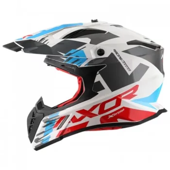 AXOR X CROSS X1 White Red Motocross Helmet 3