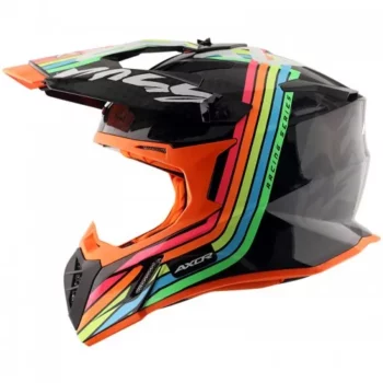 AXOR X CROSS X2 Black Grey Motocross Helmet 3