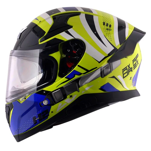Axor Apex HEX 2 Gloss Neon Yellow Blue Helmet 3