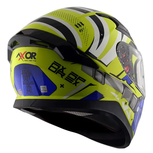 Axor Apex HEX 2 Gloss Neon Yellow Blue Helmet 6