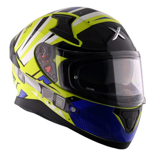 Axor Apex HEX 2 Gloss Neon Yellow Blue Helmet 8