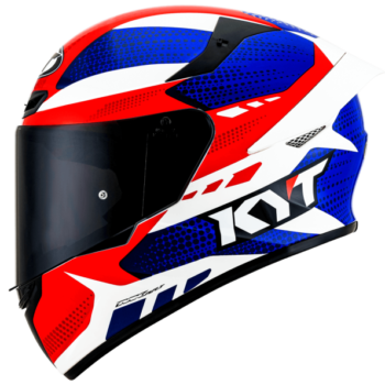 KYT TT Course Gear Blue Red Helmet 2