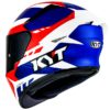 KYT TT Course Gear Blue Red Helmet 3