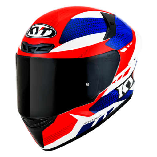 KYT TT Course Gear Blue Red Helmet