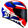 KYT TT Course Gear Blue Red Helmet 6