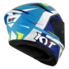 KYT TT Course Grand Prix Gloss White Light Blue Helmet 7