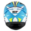 KYT TT Course Grand Prix Gloss White Light Blue Helmet 8