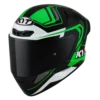KYT TT Course Overtech Gloss Black Green Helmet 2 1