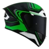 KYT TT Course Overtech Gloss Black Green Helmet 5 1