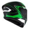 KYT TT Course Overtech Gloss Black Green Helmet 6 1