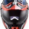 LS2 MX701 EXPLORER Carbon Focus Gloss Blue White Red Helmet 3
