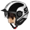 SMK Derby Grid Black White Gloss Helmet GL126