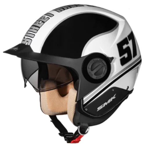 SMK Derby Grid Black White Gloss Helmet GL126