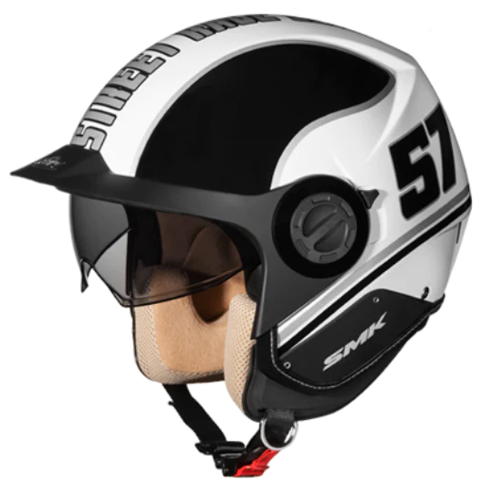 SMK Derby Grid Black White Gloss Helmet GL126