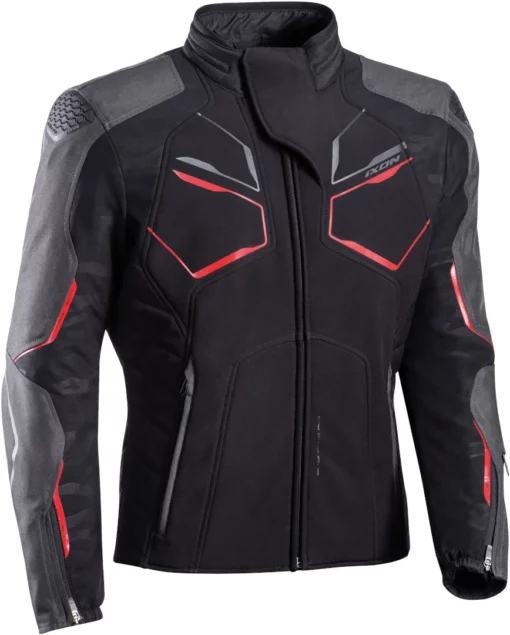 IXON Cell MS Textile Black Grey Red Riding Jacket