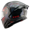AXOR Apex Carbon Small Checks Gloss Red Helmet 3