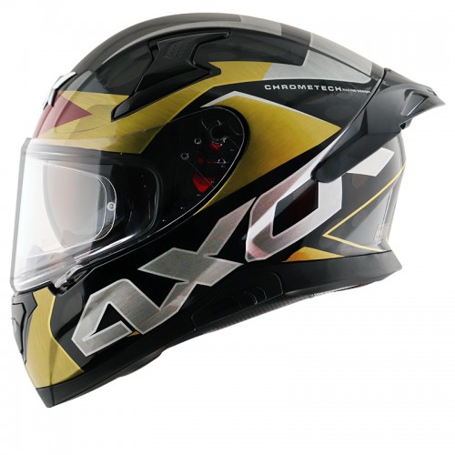 AXOR Apex Chrometech Gloss Black Red Helmet 2