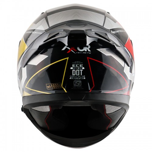 AXOR Apex Chrometech Gloss Black Red Helmet 4
