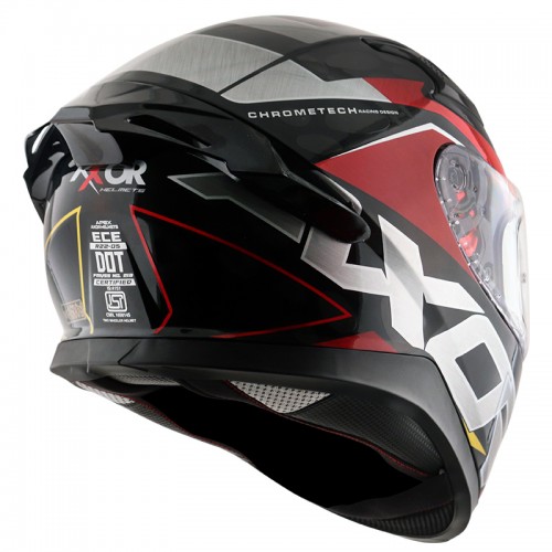 AXOR Apex Chrometech Gloss Black Red Helmet 5